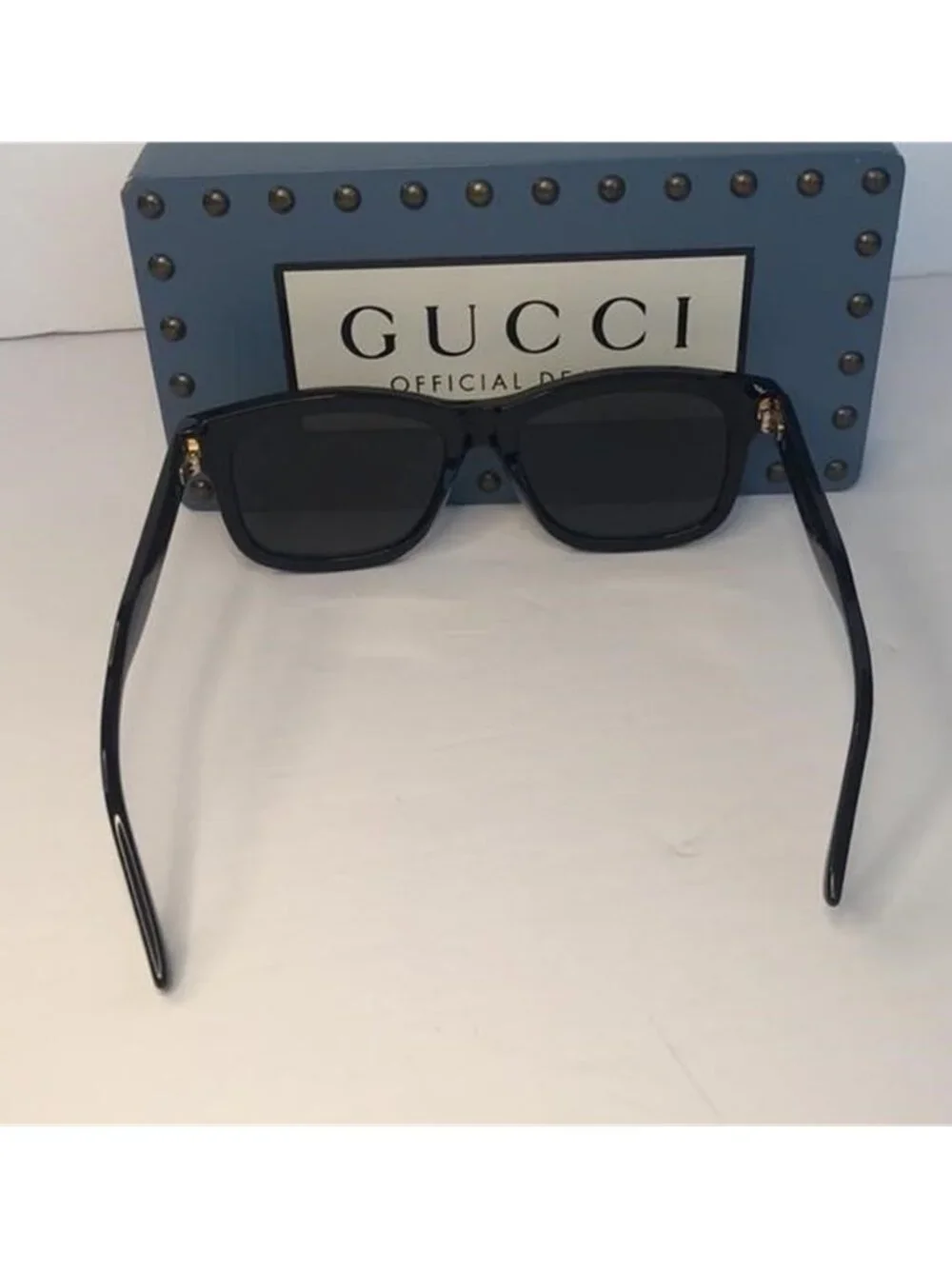 GUCCI Grey Square Men's Sunglasses GG0824S 005 55
